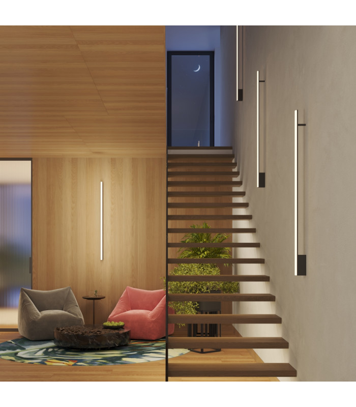 Lagom 150cm Integrated LED Wall Lamp Olive Green 4000K-9