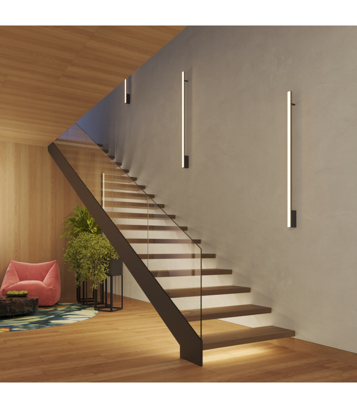 Lagom 90cm Integrated LED Wall Lamp Red Ochre 4000K-10