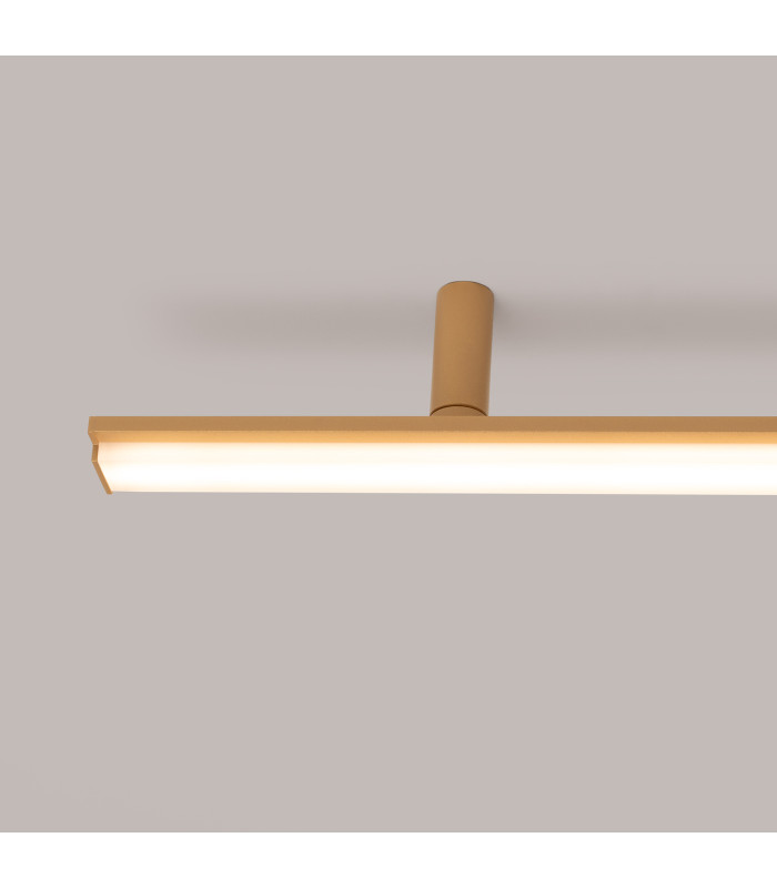 Lagom Integrated LED Semi Flush Ceiling Light Golden 3000K-5