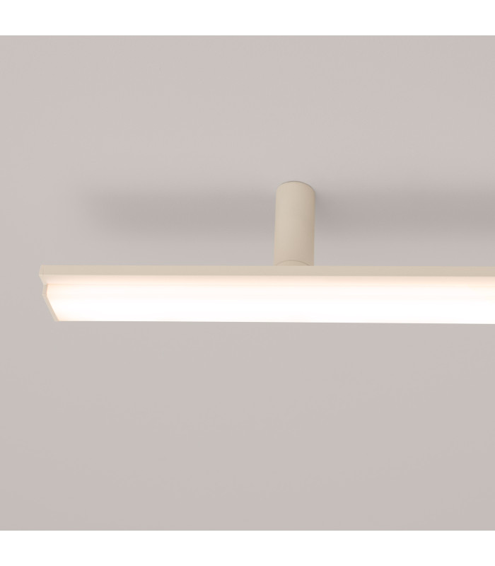 Lagom Integrated LED Semi Flush Ceiling Light Beige 3000K-5