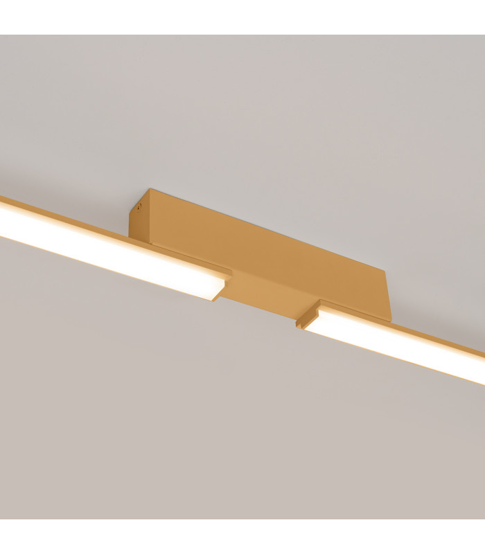 Lagom Integrated LED Semi Flush Ceiling Light Golden 3000K-6