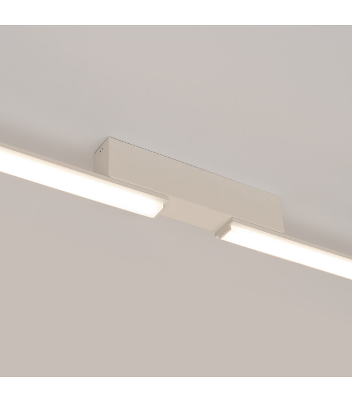 Lagom Integrated LED Semi Flush Ceiling Light Beige 3000K-6