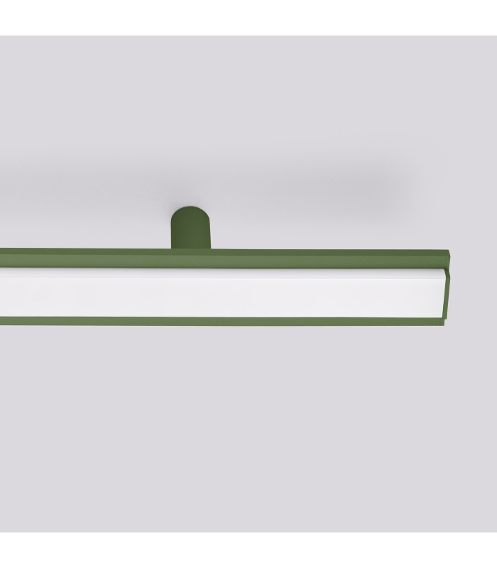 Lagom Integrated LED Semi Flush Ceiling Light Olive Green 3000K-4