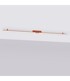 Lagom Integrated LED Semi Flush Ceiling Light Red Ochre 3000K-2