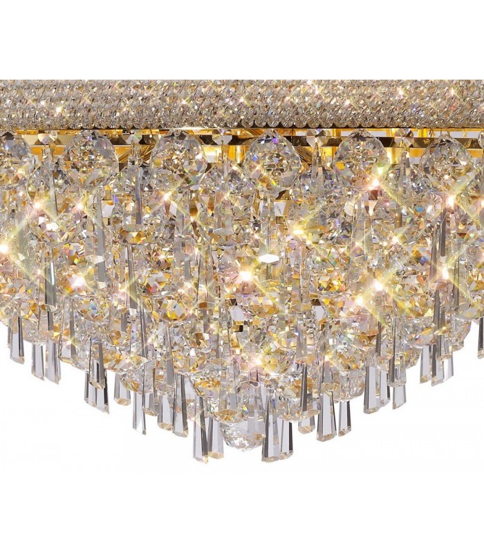 Ceiling Pendant Chandelier 20 Light French Gold, Crystal - 12