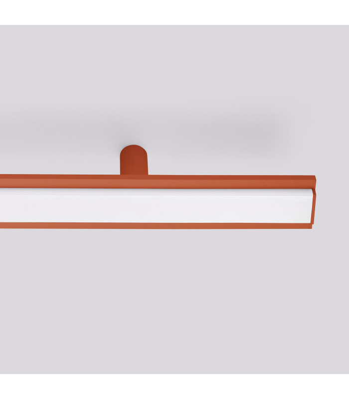 Lagom Integrated LED Semi Flush Ceiling Light Red Ochre 3000K-4