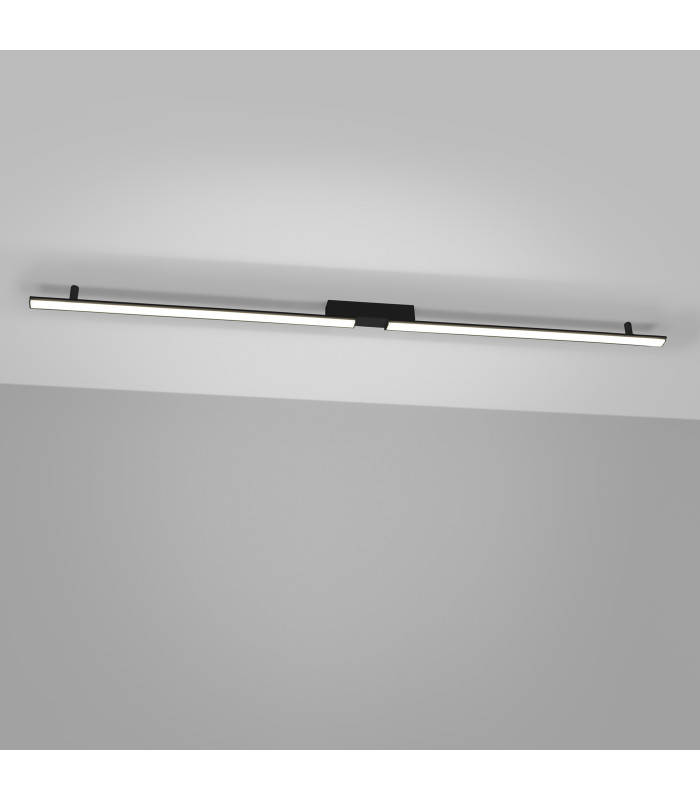 Lagom Integrated LED Semi Flush Ceiling Light Black 4000K-3
