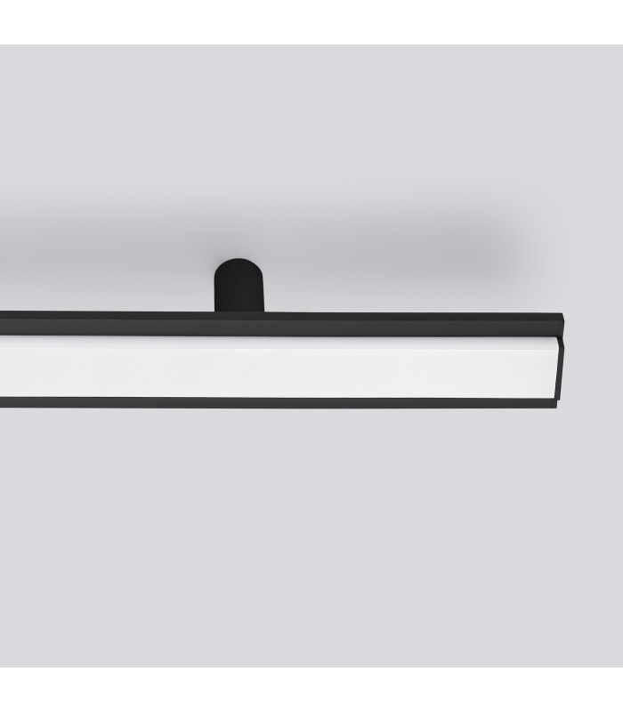 Lagom Integrated LED Semi Flush Ceiling Light Black 4000K-4