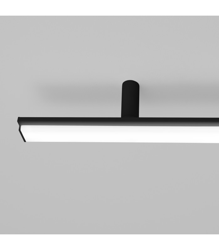 Lagom Integrated LED Semi Flush Ceiling Light Black 4000K-5