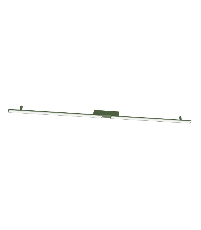 Lagom Integrated LED Semi Flush Ceiling Light Olive Green 4000K-1