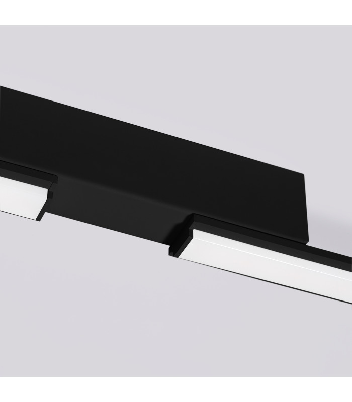 Lagom Integrated LED Semi Flush Ceiling Light Black 4000K-7