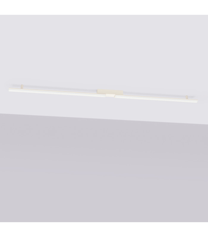 Lagom Integrated LED Semi Flush Ceiling Light Beige 4000K-2