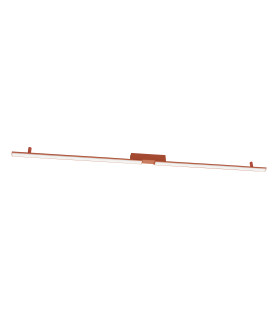 Lagom Integrated LED Semi Flush Ceiling Light Red Ochre 4000K-1