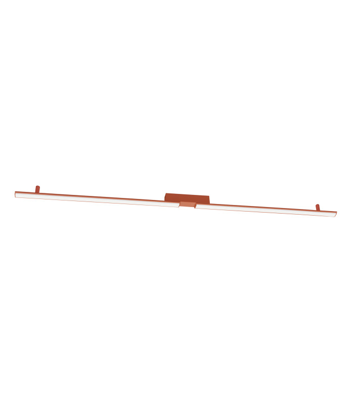 Lagom Integrated LED Semi Flush Ceiling Light Red Ochre 4000K-1