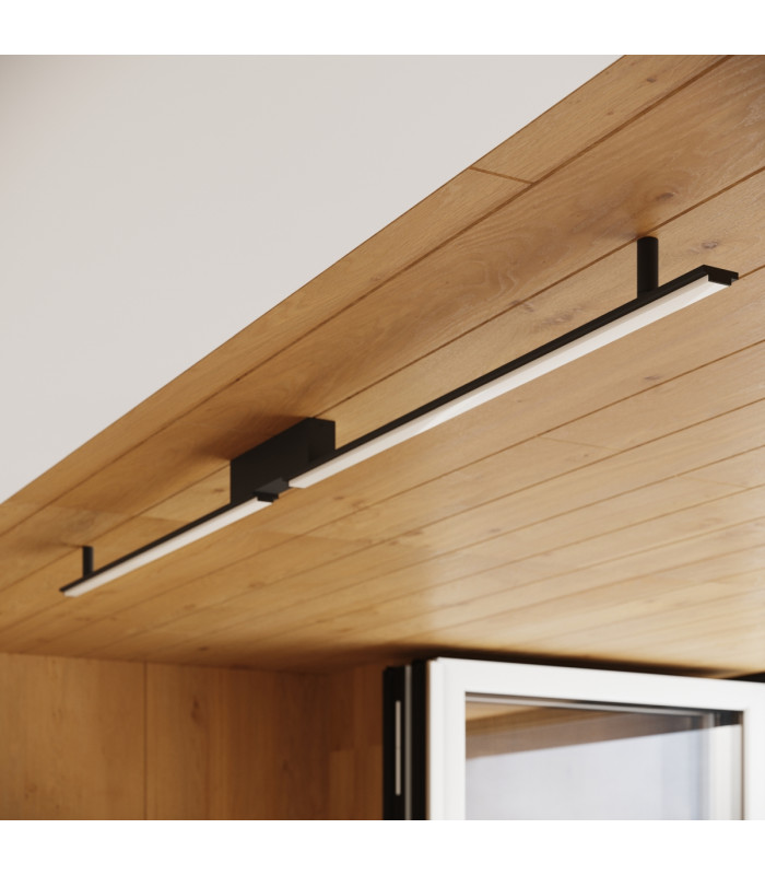 Lagom Integrated LED Semi Flush Ceiling Light Olive Green 3000K-11