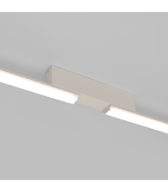 Lagom Integrated LED Semi Flush Ceiling Light Beige 4000K-6