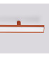 Lagom Integrated LED Semi Flush Ceiling Light Red Ochre 4000K-4