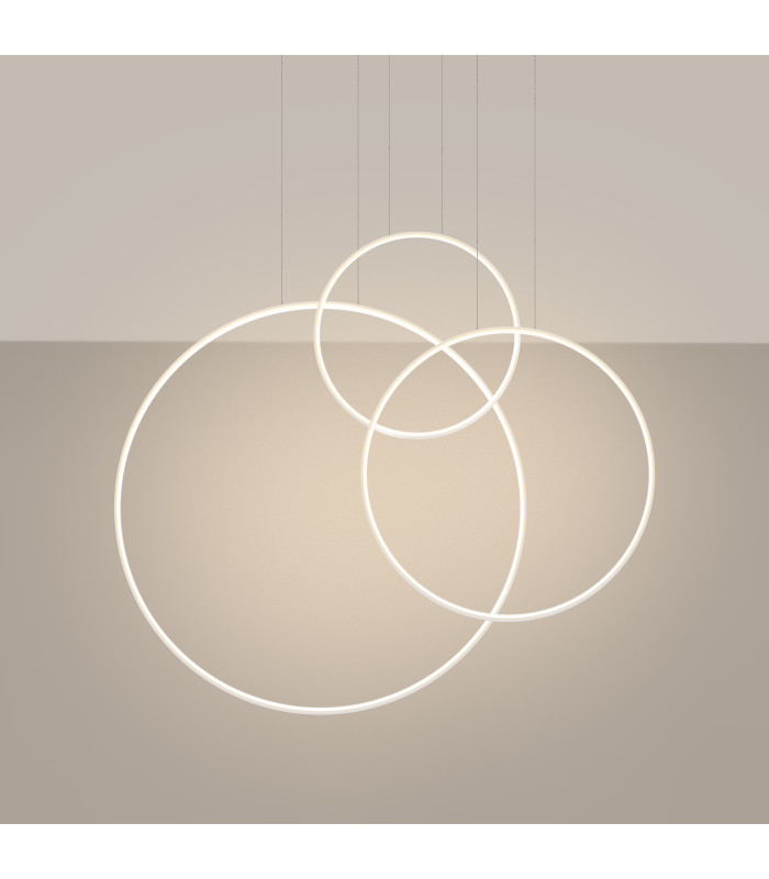 Rio Tripple Ring Integrated LED Pendant Ceiling Light White 3000K-2