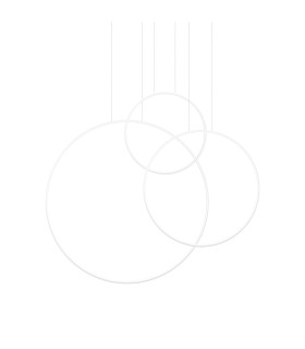 Rio Tripple Ring Integrated LED Pendant Ceiling Light White 4000K-1