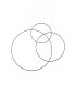Rio Tripple Ring Integrated LED Pendant Ceiling Light Black 3000K-1