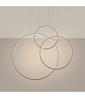 Rio Tripple Ring Integrated LED Pendant Ceiling Light Black 3000K-2