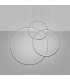 Rio Tripple Ring Integrated LED Pendant Ceiling Light Black 4000K-2