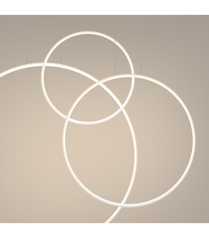 Rio Tripple Ring Integrated LED Pendant Ceiling Light White 3000K-9