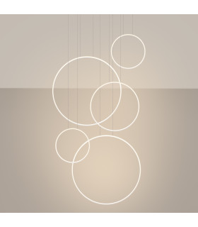 Rio 5 Ring Integrated LED Pendant Ceiling Light White 3000K-2