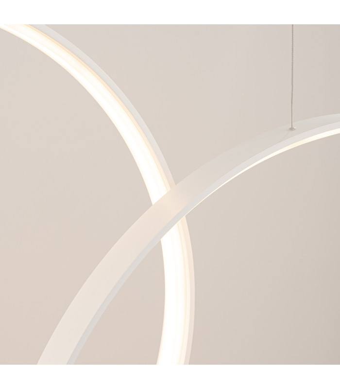 Rio 5 Ring Integrated LED Pendant Ceiling Light White 3000K-4
