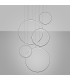 Rio 5 Ring Integrated LED Pendant Ceiling Light Black 4000K-2