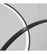 Rio 5 Ring Integrated LED Pendant Ceiling Light Black 4000K-4