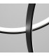 Rio 5 Ring Integrated LED Pendant Ceiling Light Black 4000K-5