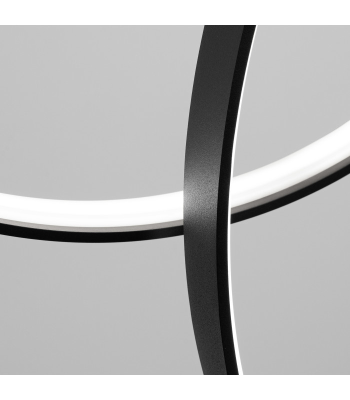 Rio 5 Ring Integrated LED Pendant Ceiling Light Black 4000K-5