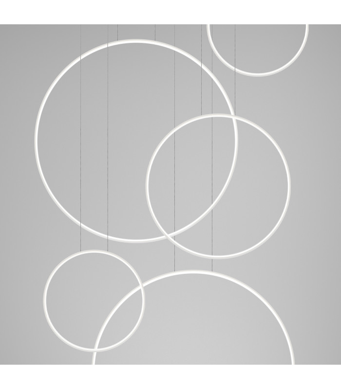 Rio 5 Ring Integrated LED Pendant Ceiling Light White 4000K-9