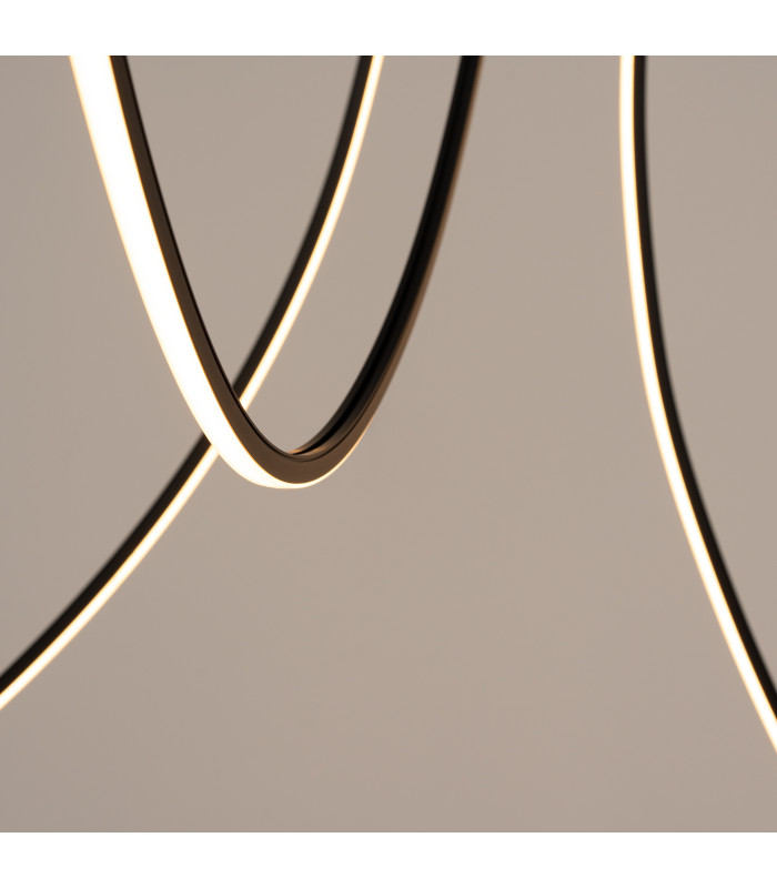 Alvar 3 Light Integrated LED Pendant Ceiling Light Black 3000K-4