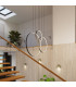 Rio Tripple Ring Integrated LED Pendant Ceiling Light Black 3000K-12