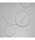 Rio 5 Ring Integrated LED Pendant Ceiling Light Black 4000K-9