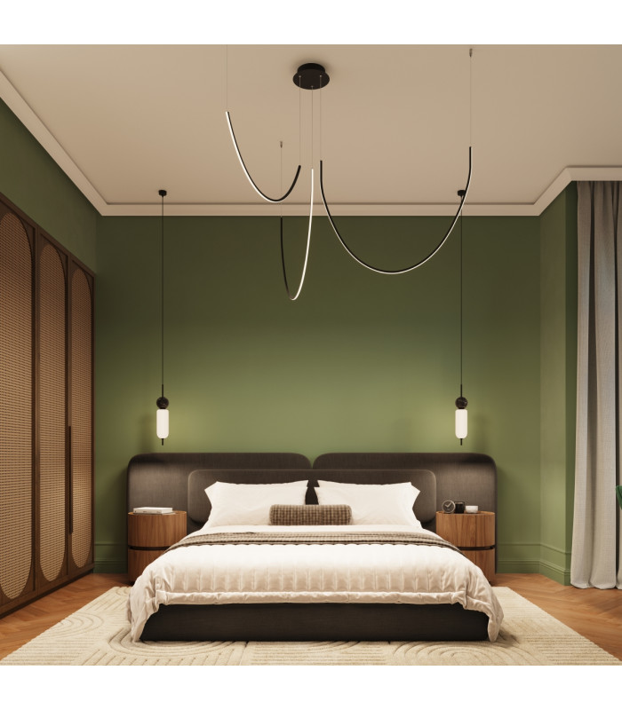 Alvar Integrated LED Pendant Ceiling Light Black 3000K-11
