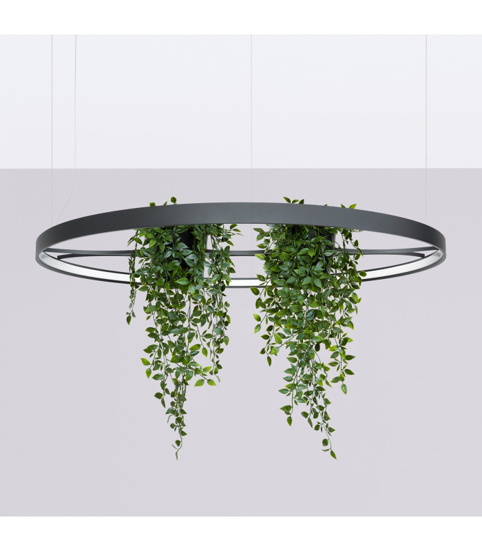 Rio Bio 110cm Integrated LED Pendant Ceiling Light Black 4000K-2