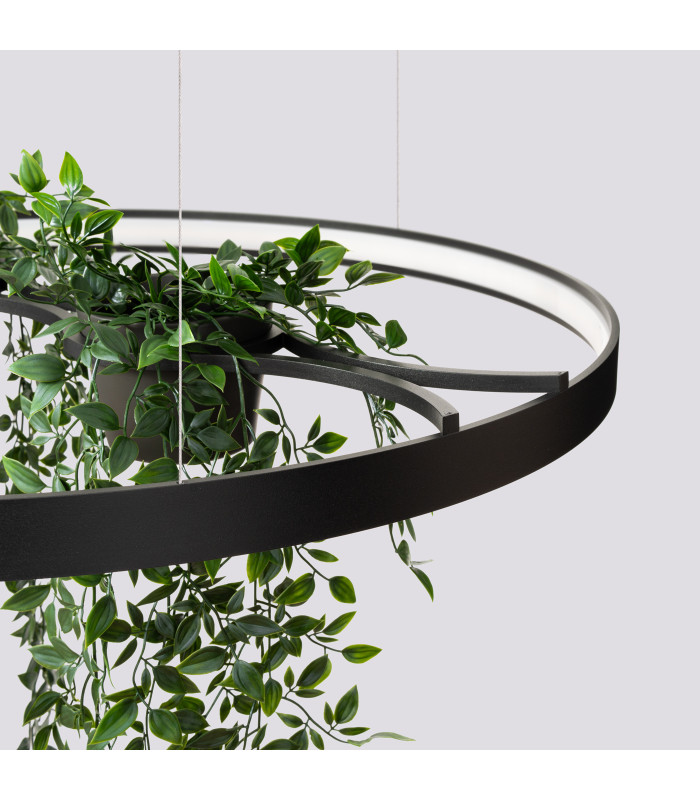 Rio Bio 78cm Integrated LED Pendant Ceiling Light Black 4000K-5