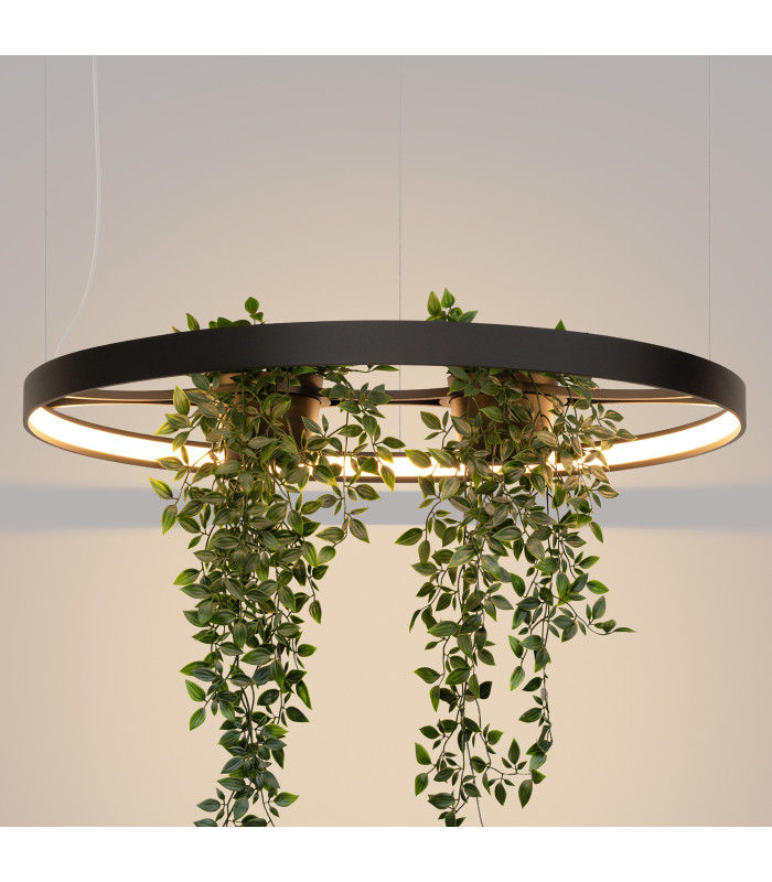 Rio Bio 78cm Integrated LED Pendant Ceiling Light Black 3000K-9