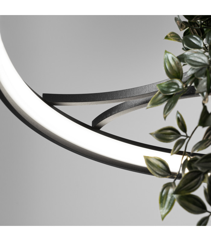 Rio Bio 78cm Integrated LED Pendant Ceiling Light Black 4000K-6