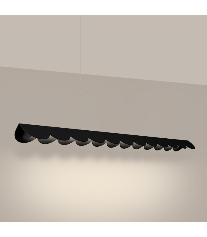 Biscuit 130cm LED Bar Pendant Ceiling Light Black 3000K-3