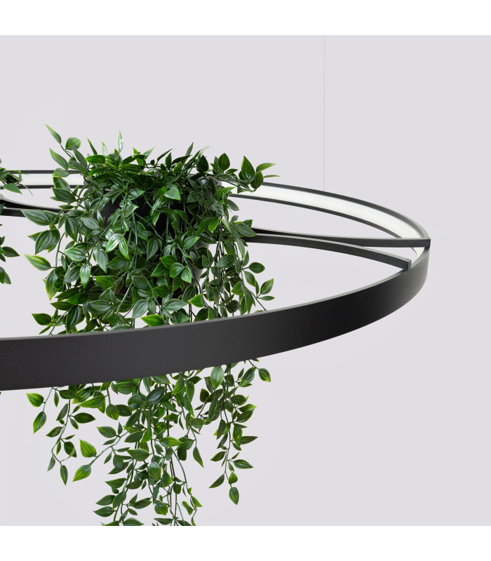 Rio Bio 110cm Integrated LED Pendant Ceiling Light Black 4000K-5