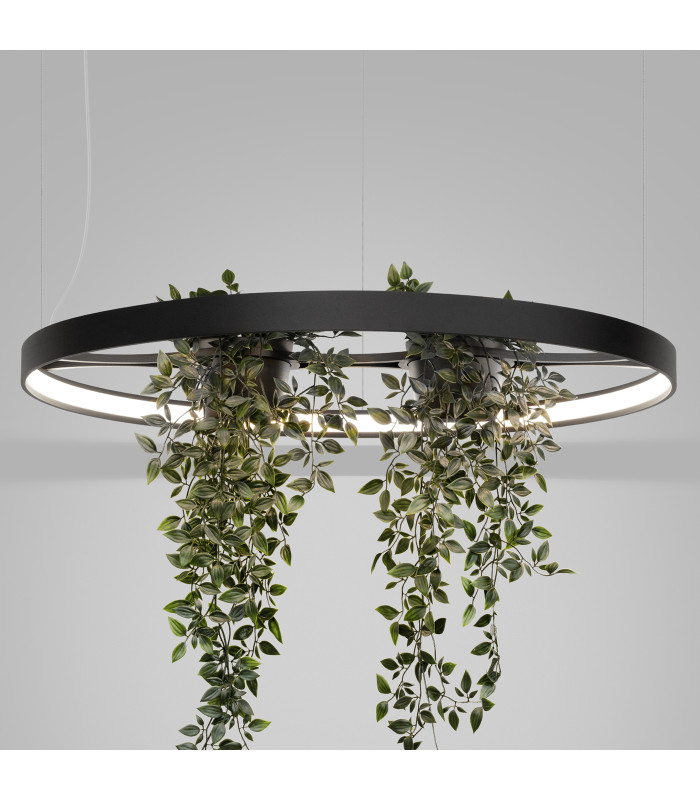 Rio Bio 78cm Integrated LED Pendant Ceiling Light Black 4000K-9