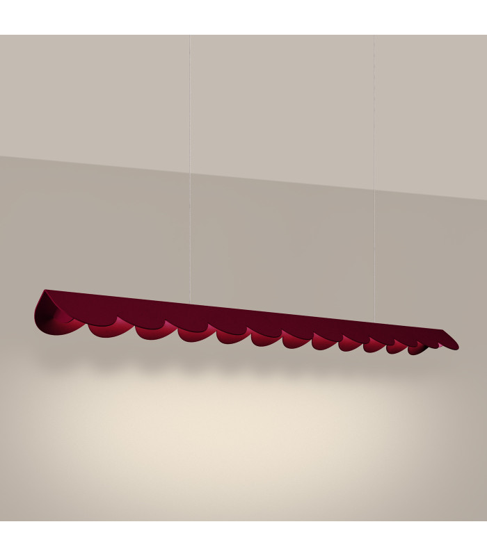 Biscuit 130cm LED Bar Pendant Ceiling Light Burgundy 3000K-3