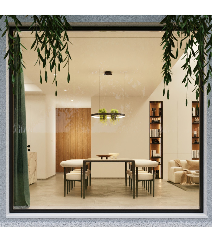 Rio Bio 78cm Integrated LED Pendant Ceiling Light Black 3000K-12