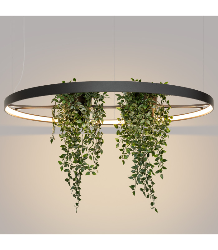 Rio Bio 110cm Integrated LED Pendant Ceiling Light Black 3000K-9