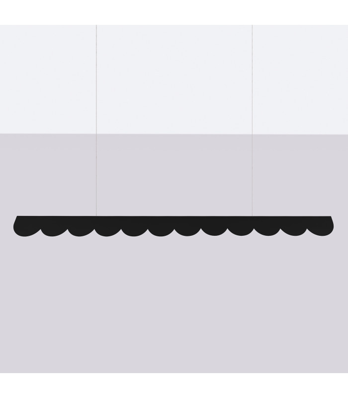 Biscuit 130cm LED Bar Pendant Ceiling Light Black 3000K-9