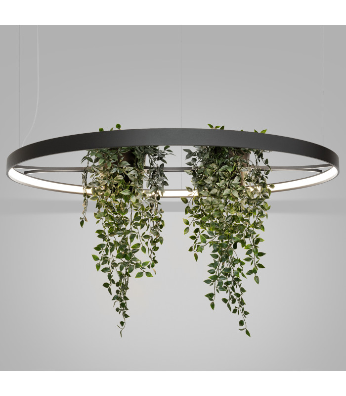 Rio Bio 110cm Integrated LED Pendant Ceiling Light Black 4000K-9